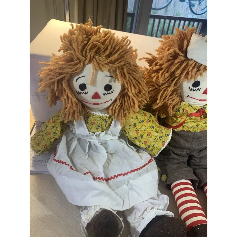 Vtg Raggedy Ann & Andy Dolls Handmade 20